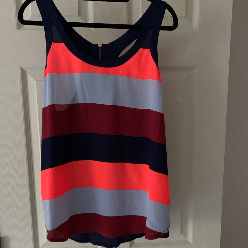 Express Flattering sheer front & jersey knit back